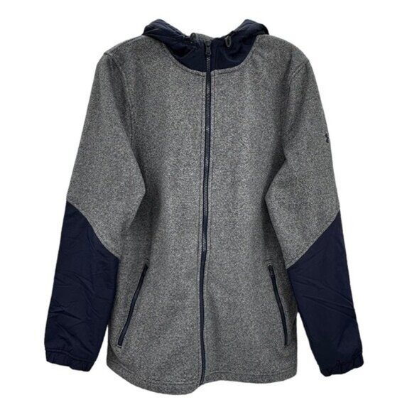Under Armour Men's S Phenom Loose Coldgear Full Zip Hoodie Jacket Navy Blue UA - Picture 1 of 5